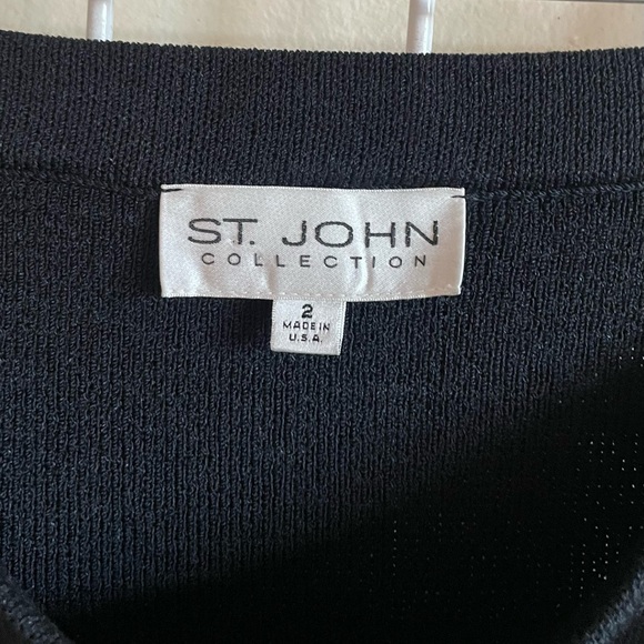 St. John Black Trumpet Hem Knit Skirt - Picture 3 of 4